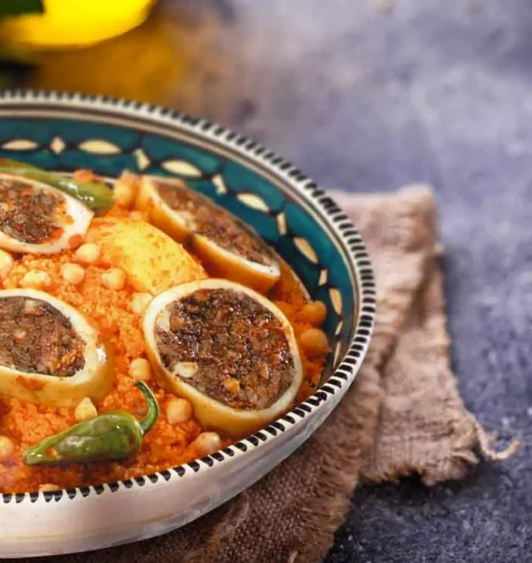 Couscous au Calamar Farci