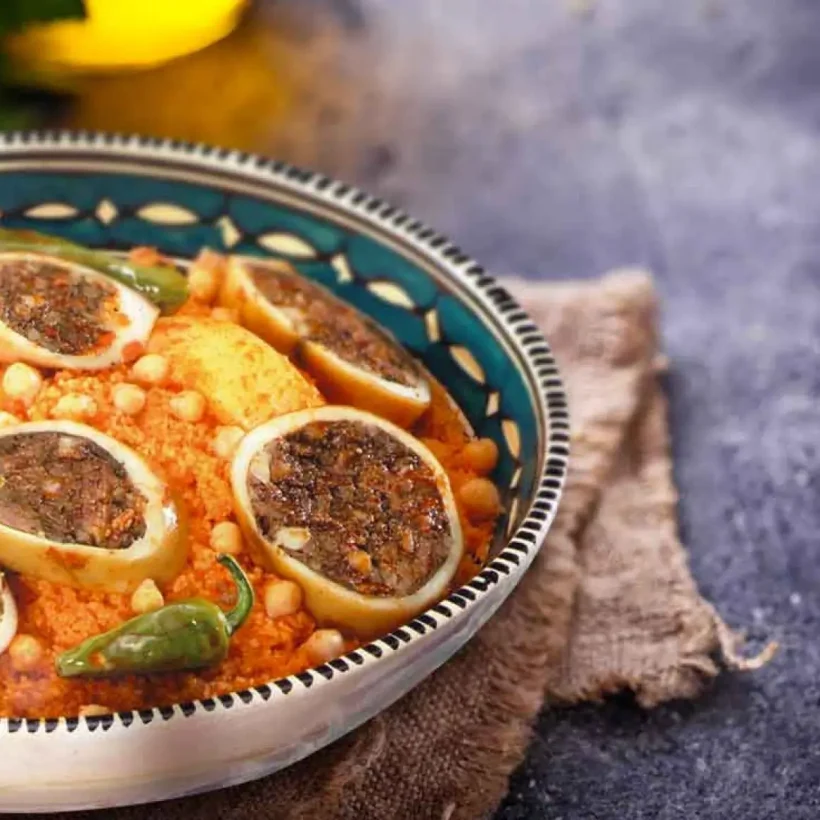 Couscous aux calamars farcis